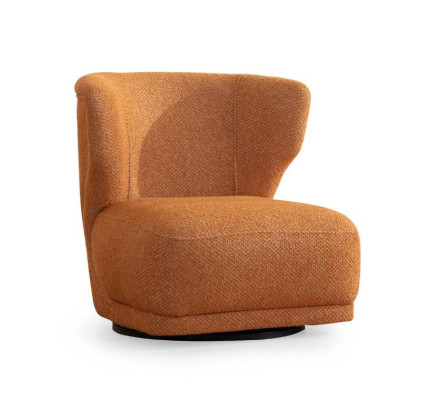 Oranje gestoffeerde fauteuil woonkamer fauteuil Eénzitter Stijlvolle relaxfauteuil