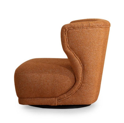 Oranje gestoffeerde fauteuil woonkamer fauteuil Eénzitter Stijlvolle relaxfauteuil