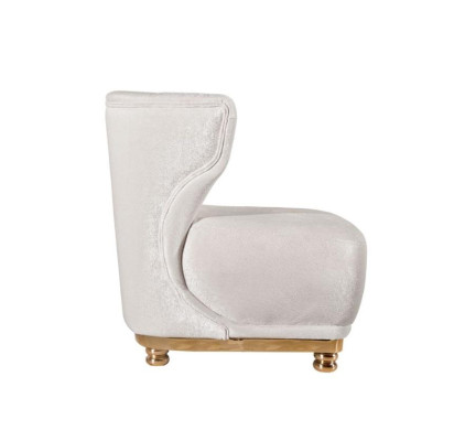 Ontwerper Witte Fauteuil Woonkamer Comfort Fauteuil Beklede Fauteuil