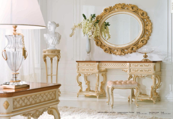 Chesterfield poef bijzettafel luxe zitsbank gestoffeerd woonkamer