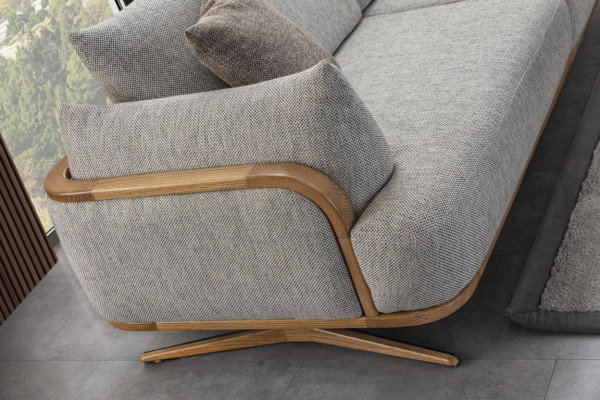 Luxe 3-zits bank lichte kleur moderne meubels in de woonkamer