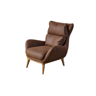 Exclusieve bruine fauteuil Elegant meubilair kunstlederen bekleding