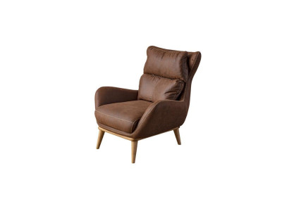 Exclusieve bruine fauteuil Elegant meubilair kunstlederen bekleding