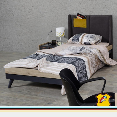 Bed Houten Bedden Bedframe Tienerslaapkamer Kinderkamer Zwart Eenpersoonsbed