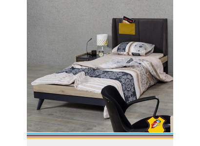 Bed Houten Bedden Bedframe Tienerslaapkamer Kinderkamer Zwart Eenpersoonsbed