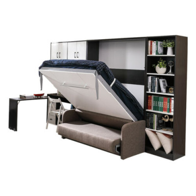 Kast Bed met bank Kussens Muurkasten Slaapbed inklap meubels + Bank Nieuw