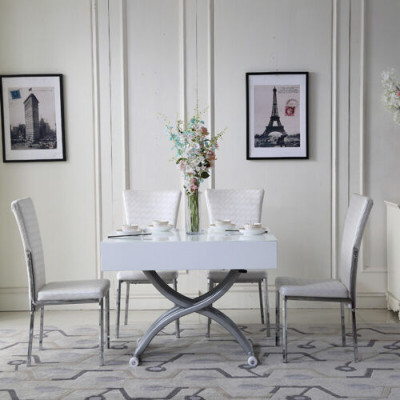 Eettafel & salontafel 2-in-1 Verstelbare salontafel Tafel voor eetkamer Tafels