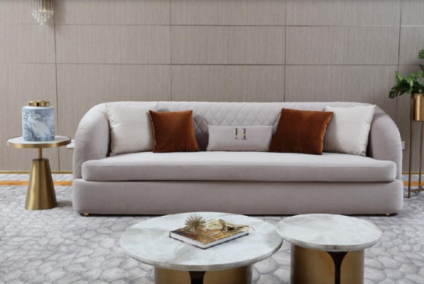 Sofaset 3-zits set ontwerp bankgroep Moderne luxe bekleding nieuw