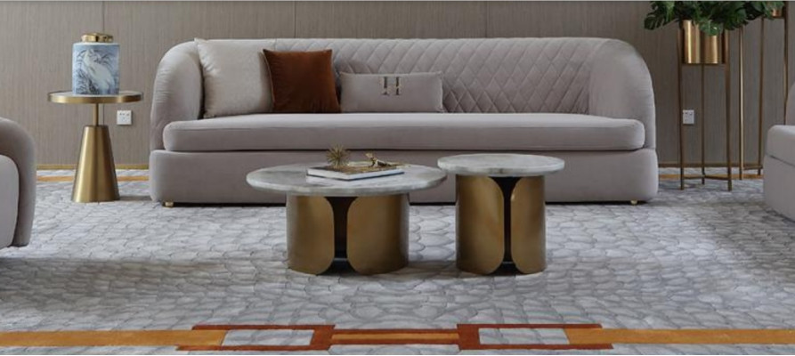 Sofaset 3-zits set ontwerp bankgroep Moderne luxe bekleding nieuw