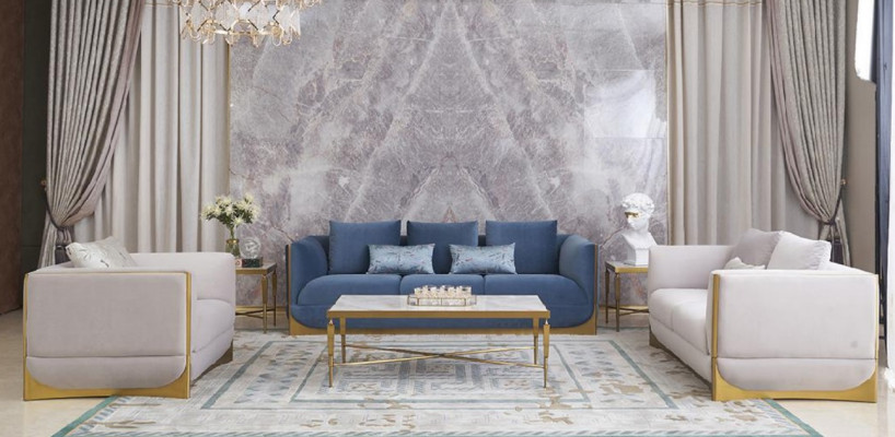 Driepersoons bank gestoffeerde designbank Moderne 3-zits banken Kamer luxe meubels