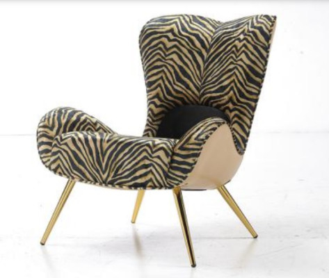 Fauteuil Design Bank Bank Zit Luxe Nieuw Ontspannen Textiel Lounge Club Bekleding Nieuw