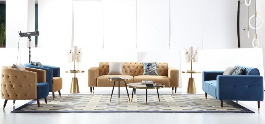 Salontafel Luxe woonkamertafel Salontafel Ontwerp Tafels Stijl Meubels Nieuw 2-delig