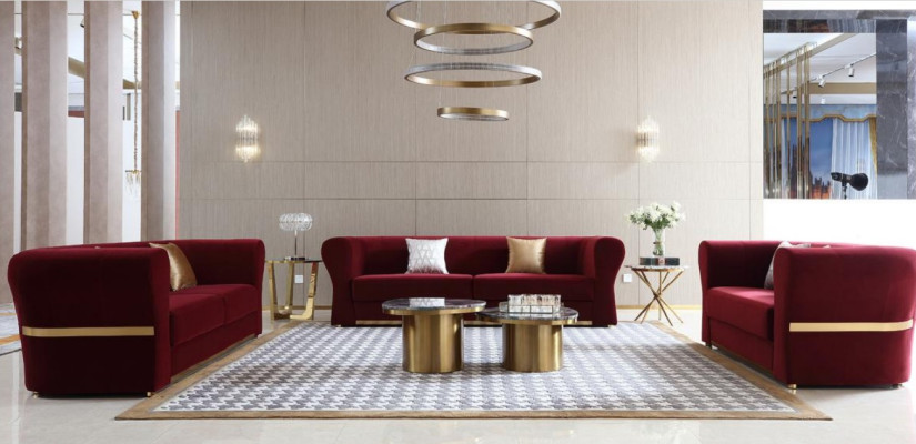 Driepersoonsbank Bekleding Designbank Moderne Zithoek 242 x 93 Bankstellen Kamer Meubels