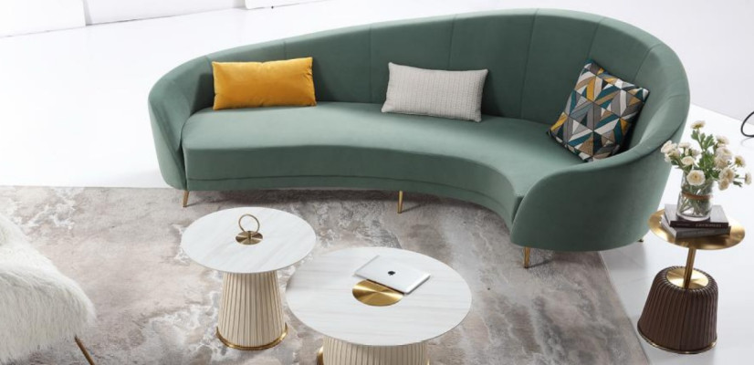 Rond bankstel Moderne bankstel Woonlandschap Kamermeubilair Design bankstel Ronde hoekbank
