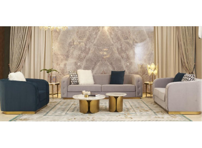 Luxe hotel meubels Zitsbank bankstel gestoffeerde meubels Woonkamer Driezitsbank