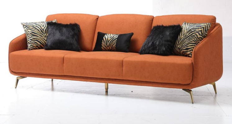 Driepersoonsbank Bekleding Design Bank Moderne 3-zits Banken Kamer Meubels Oranje