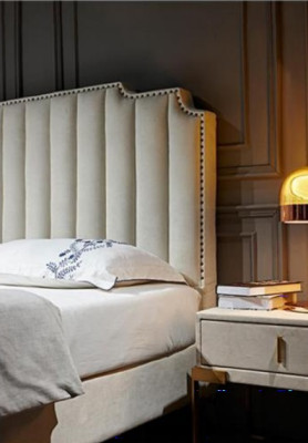 Bed 180x200cm Leder Slaapkamer Meubilair Luxe Moderne Bedden Hotel Meubilair Nieuw