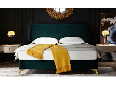 Bed 180x200cm textiel Slaapkamermeubels Luxe Modern Bedontwerp Fluweel