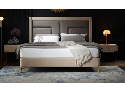Compleet slaapkamerset: bed, 2 nachtkastjes, 3-delige set, designbedden, luxe.