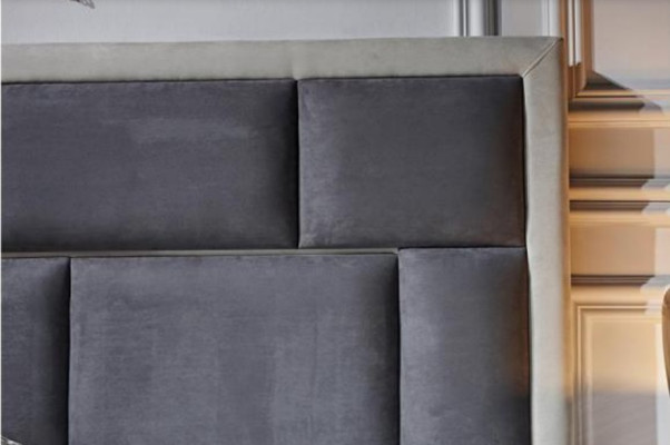 Bedden Meubels Slaap Hotel Dubbel Luxe Slaapkamer Bed Ontwerp Gestoffeerd Velours Nieuw