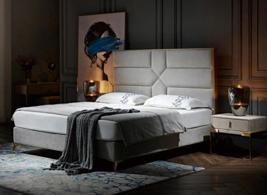 Tweepersoons slaapkamer hotel huwelijk luxe bed 2x nachtkastje 3-delig. Nieuwe beddenset