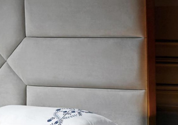 Tweepersoonsbed Bed Huwelijksbed Design Luxe Fluweel Gestoffeerd Bed Design Bed Textiel Bedden