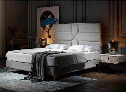 Tweepersoonsbed Bed Huwelijksbed Design Luxe Fluweel Gestoffeerd Bed Design Bed Textiel Bedden
