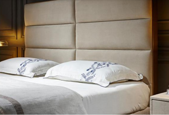 Bed Huwelijk Bed Ontwerp Luxe Luxueus Gestoffeerd Bed Ontwerper Bed Textiel Bedden Tweepersoonsbed