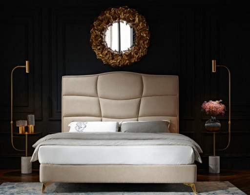 Bedtextiel 2x nachtkastje 3-delige slaapkamerset meubilair Nieuw Modern Luxe Bedden