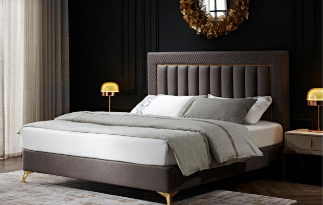 Tweepersoons hotelbedden meubels luxe slaapkamer bed gestoffeerd ontwerp fluweel tweepersoonsbedden