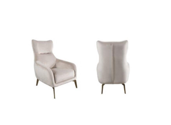 Klassieke fauteuil Luxe bekleding Textiel bekleding Zitsingle Modern Wit Nieuw