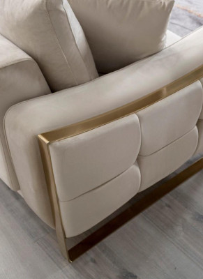 Hoekbank L-vorm Bank Bank Ontwerp Banken Bekleding Textiel Hoekbank Beige