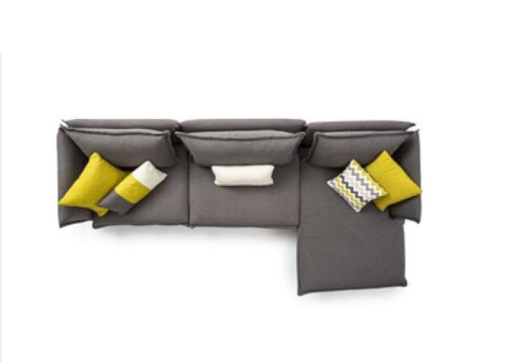 Grijze Chesterfield gestoffeerde bank Bank hoekbank set bekleding luxe hoekbanken