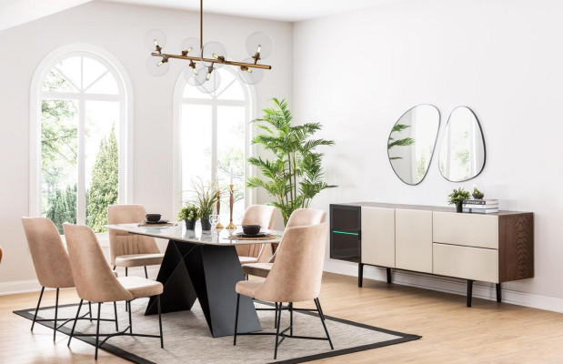 Eetkamerset Eetgroep Meubelgroep Eetkamer Eettafel 6x Stoel Set 7-delig