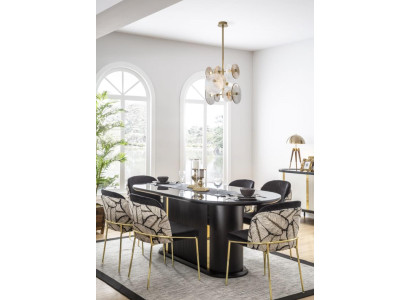 Eetkamer Eettafel Stoel 6x Stoelen Tafel Tafels Metaal Eetgroep Set 7-delig Nieuw