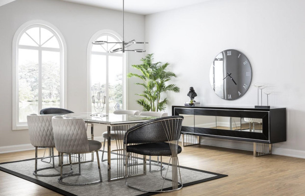 Eetkamerset Eetkamerset Eettafel Set Sideboard Luxe Meubels 4 Stoelen Tafel