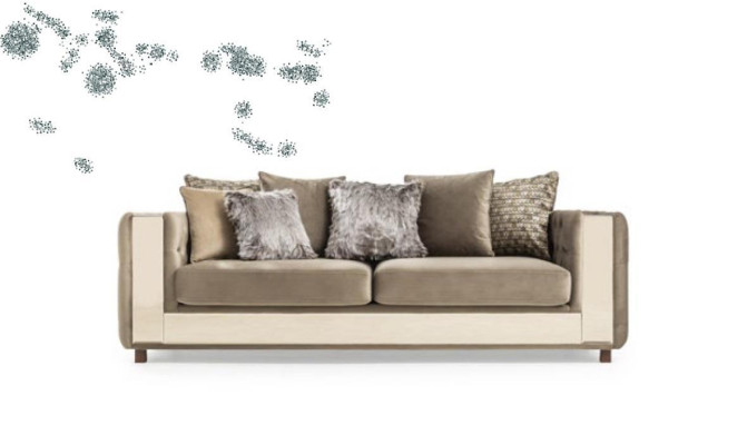 Chesterfield bank 4-zits woonkamer modern design blauwe banken van textiel