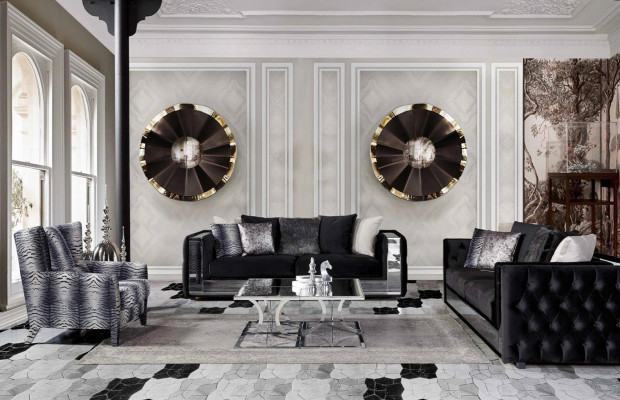 Chesterfield Bank 3-zits Woonkamer Modern Design Bankstellen Stoffen Banken Nieuw