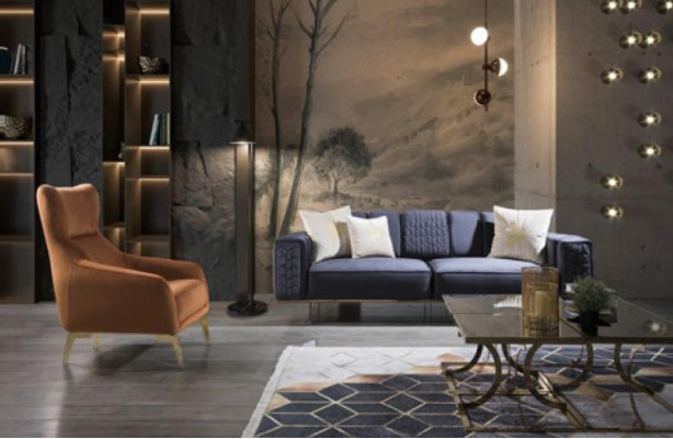 Luxe bankstel bank textiel banken 4+3+1 zitbanken woonkamer stof