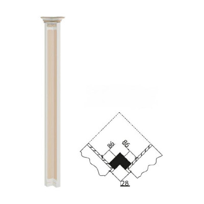Ecksäule Paal Houten paal Hoek Afsluitingselement Kolommen Verona V-hoekpijler