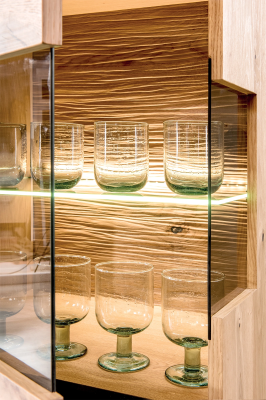 Luxe vitrine houten designkast vitrinekasten planken 108,8 x 57,3 cm Nieuw