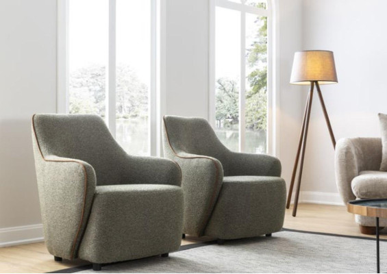 Fauteuil Luxe Bank 1-zits Bankstel Stof Banken Ontspanning Club Meubels