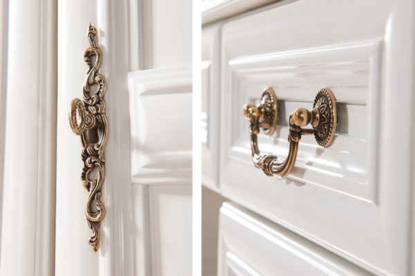 Klassiek bed tweepersoonsbed bedden leer textiel echt antiek stijl hout