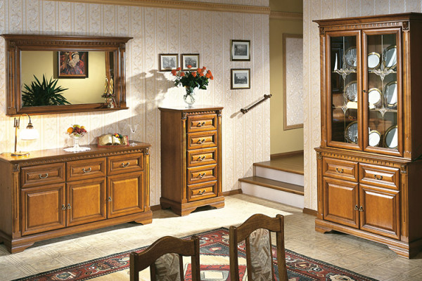 Klassieke designer spiegel wandspiegel met echt houten frame in koloniale stijl OL 2