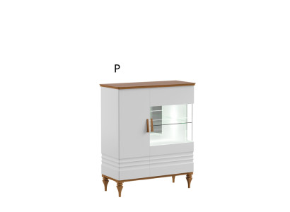 Moderne vitrinekast woonkamer hoge kast hotel vitrines Aspen AS-W12