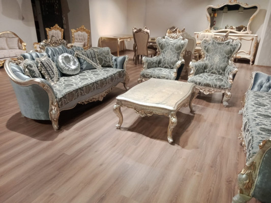 Klassieke troonstoelmeubels barok fauteuil Chesterfield fluwelen stoel