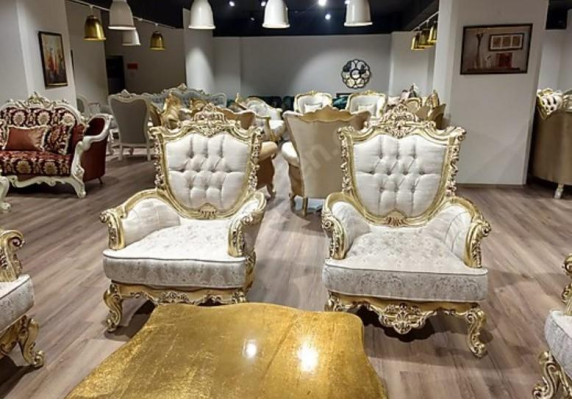 Chesterfield fauteuil Ser Garnituur 1+1 zits bank gestoffeerde meubels inrichting