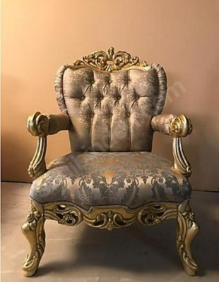 Fauteuil Luxe Rembourré Designer Textile 1 Place Siège Rembourré Mobilier Neuf