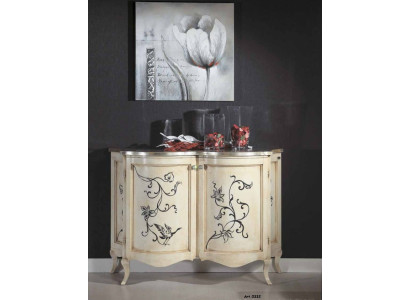 Klassieke houten sideboard witte commode kasten luxe Italiaans nieuw.