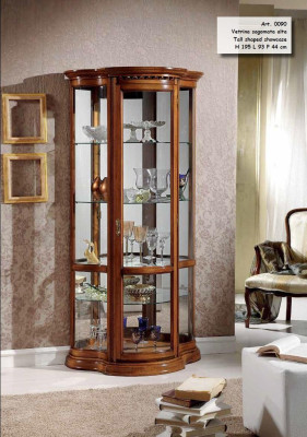 Vitrines glazen kast bruin vitrine woonkamer hout dressoir luxe meubels Italië
